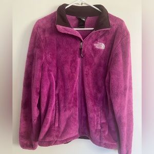 North face fuchsia plush jacket